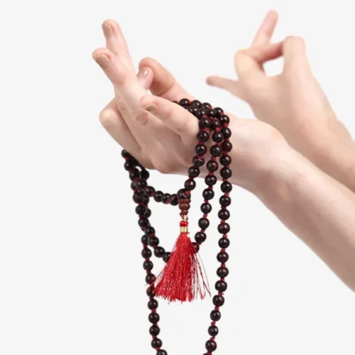 Rosewood Mala Beads Necklace